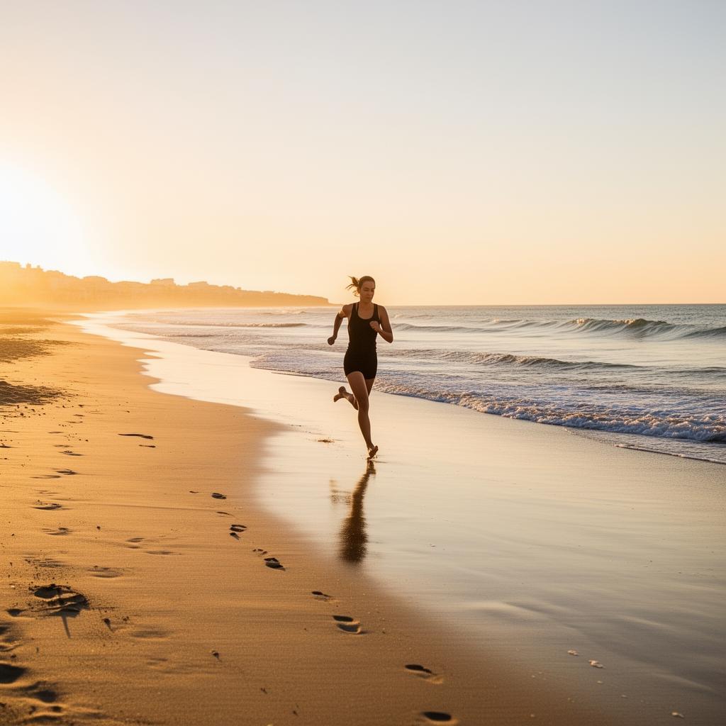 Breed leeg Atlantisch strand aan de Costa de la Luz